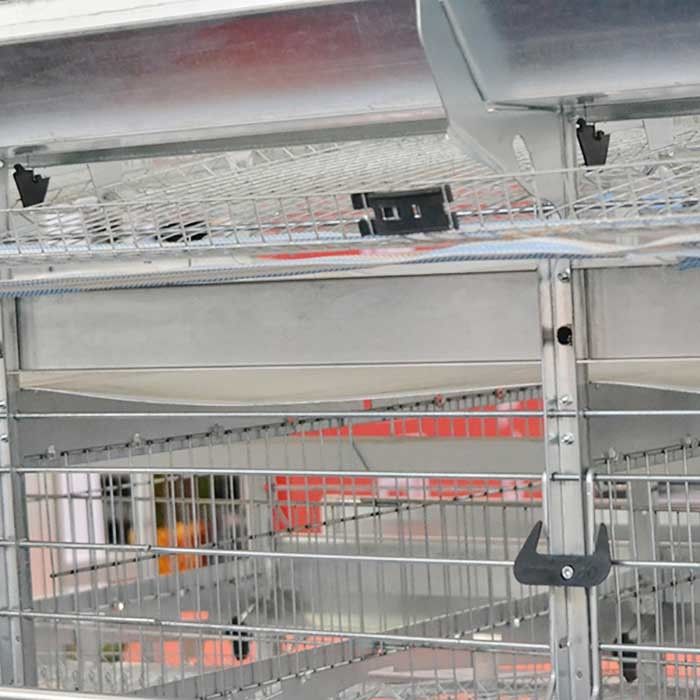 طراحی سفارشی قفس مرغ لایه ای فولادی سیم Q235 با سیستم تغذیه / آشامیدنی