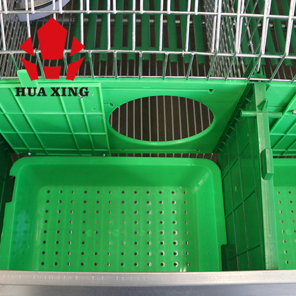 قفس پرورش خرگوش صنعتی تجهیزات اتوماتیک مادر بچه خرگوش قفس طیور با آشیانه باتری قفس خرگوش برای S